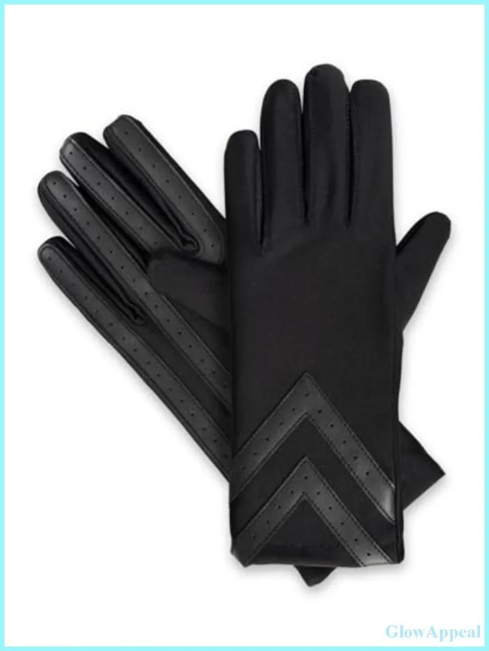 Women's Touchscreen Cold Weather Gloves with Fleece Lining Spandex Chevron